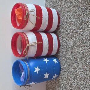 Patriotic Mason Jar Set